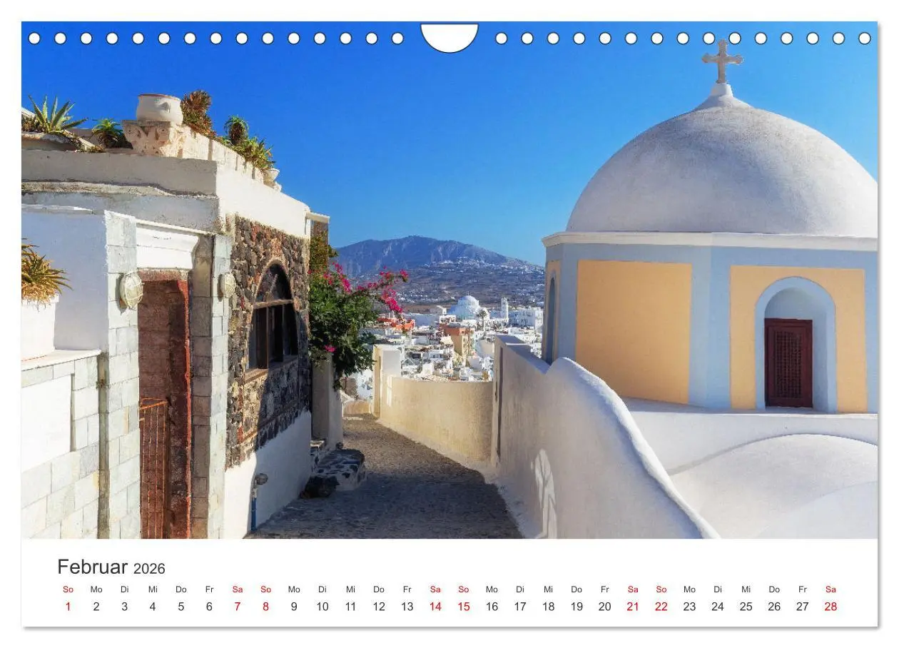 Bild: 9783457639733 | Santorini Fira &amp; Firostefani (Wandkalender 2026 DIN A4 quer),...