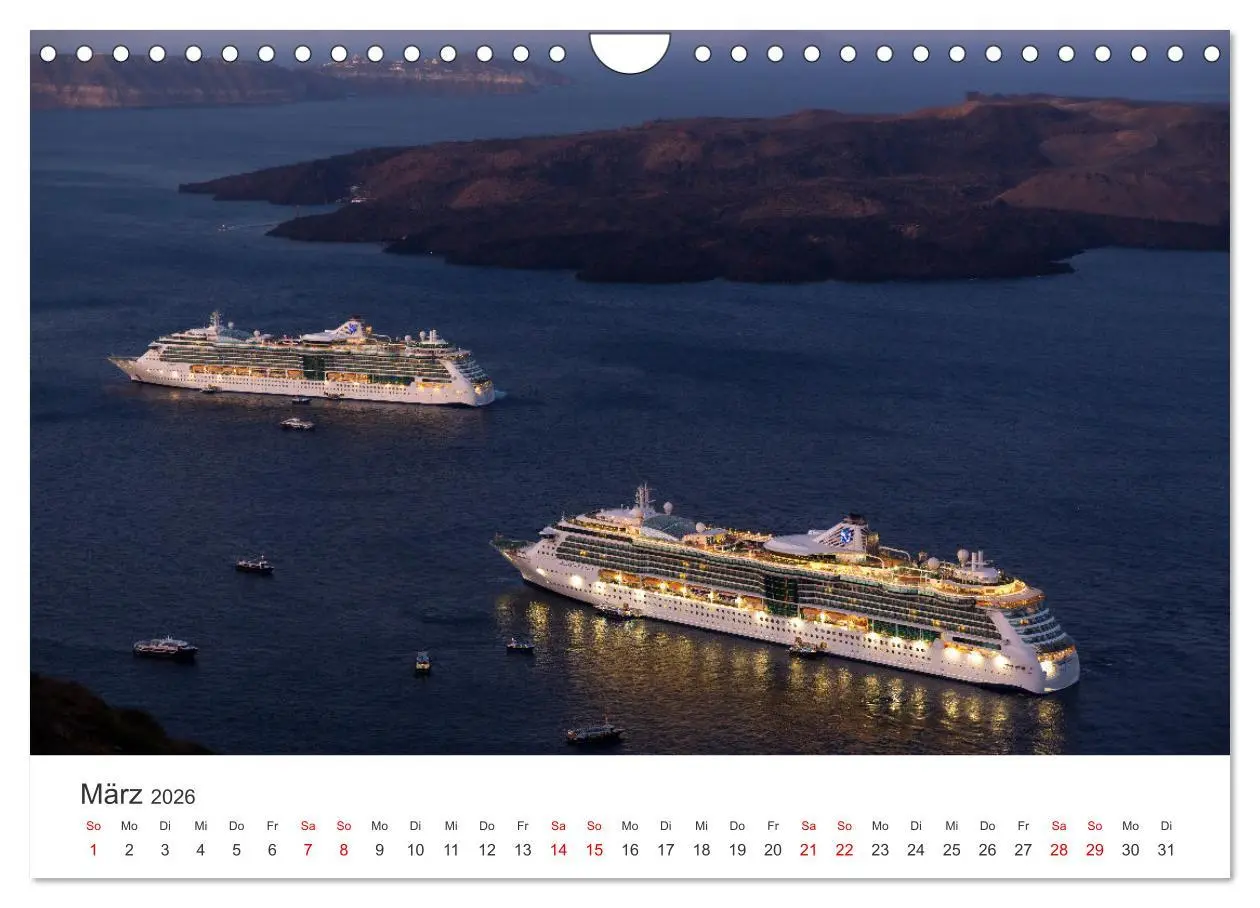 Bild: 9783457639733 | Santorini Fira &amp; Firostefani (Wandkalender 2026 DIN A4 quer),...