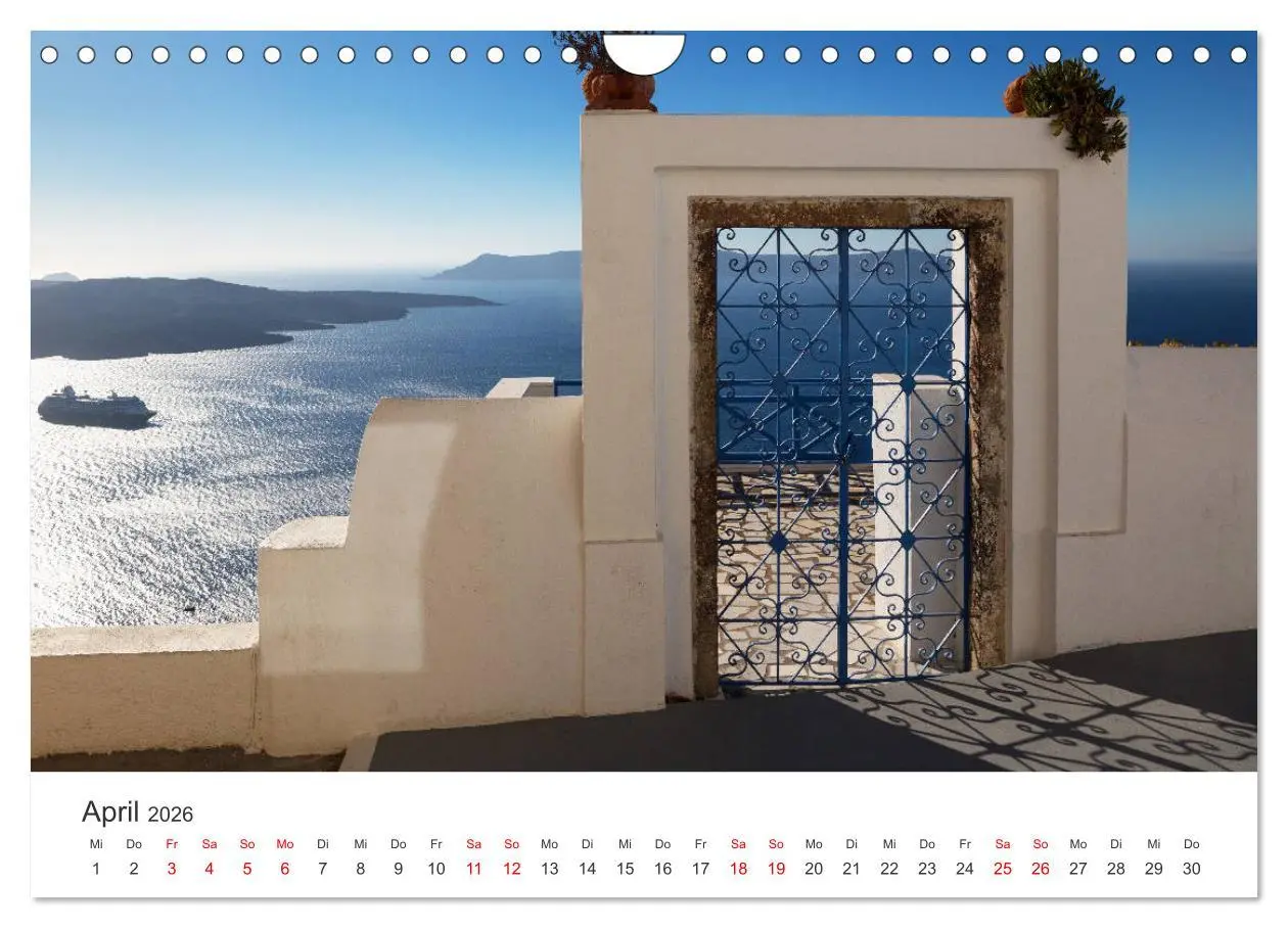 Bild: 9783457639733 | Santorini Fira &amp; Firostefani (Wandkalender 2026 DIN A4 quer),...
