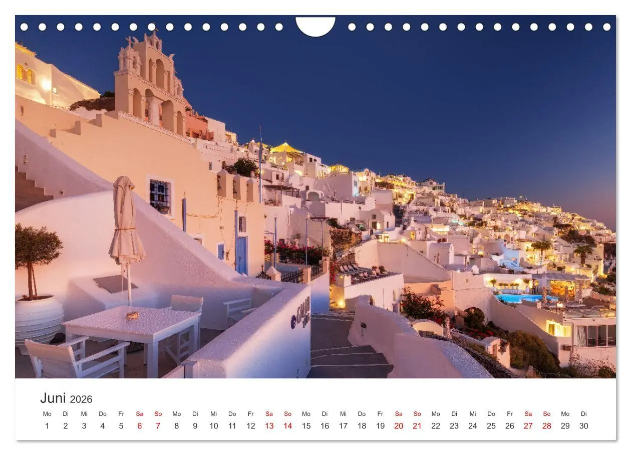 Bild: 9783457639733 | Santorini Fira &amp; Firostefani (Wandkalender 2026 DIN A4 quer),...