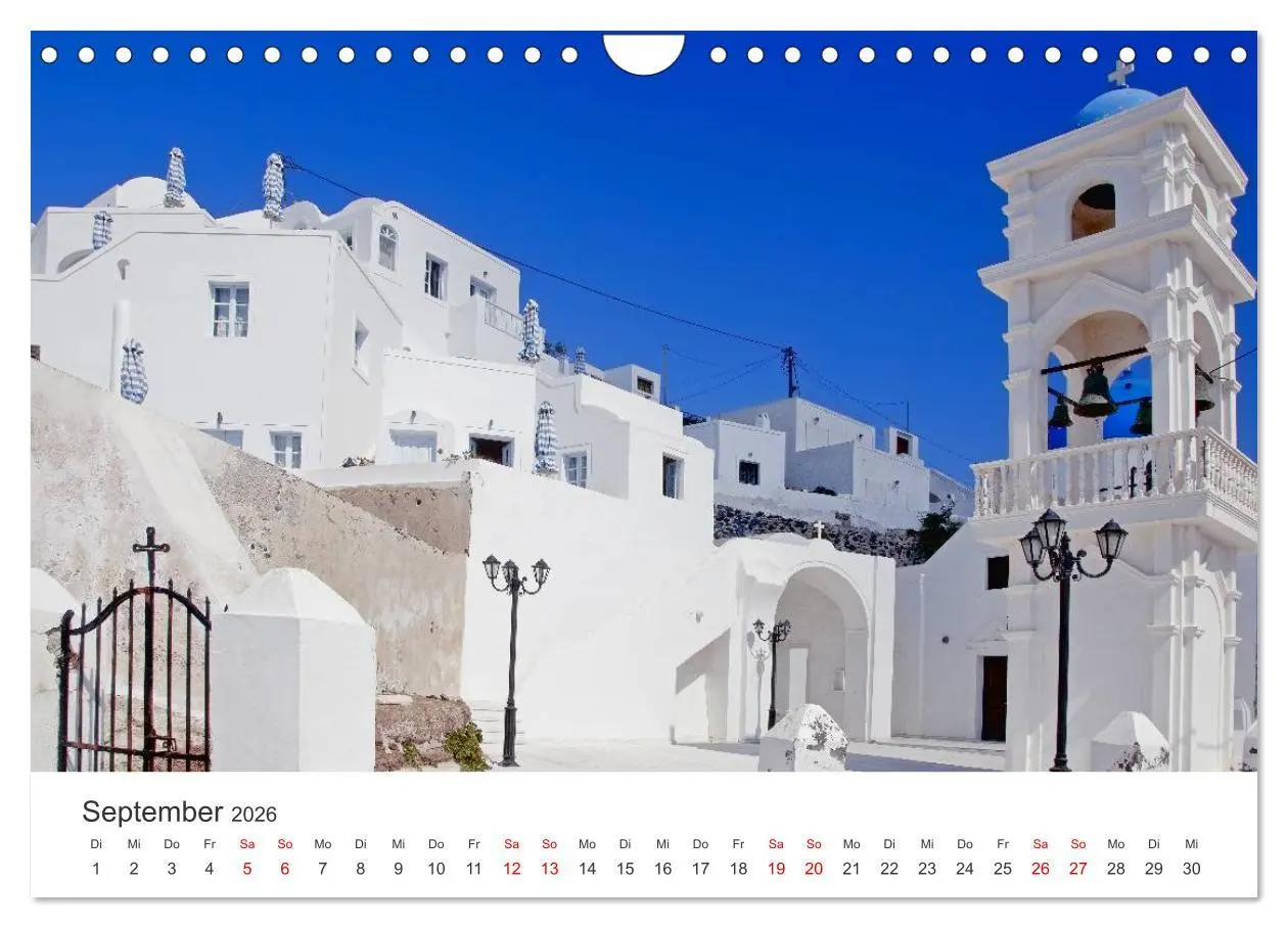 Bild: 9783457639733 | Santorini Fira &amp; Firostefani (Wandkalender 2026 DIN A4 quer),...
