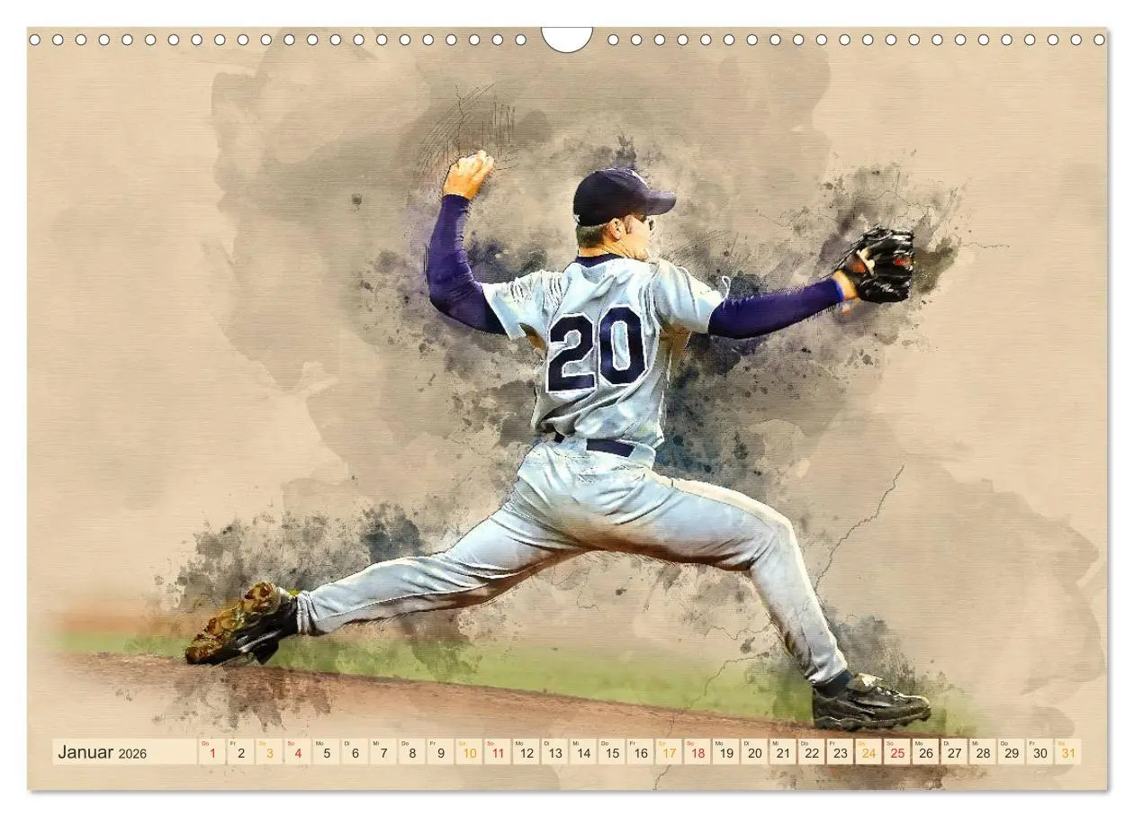 Bild: 9783457879733 | Ich liebe Baseball (Wandkalender 2026 DIN A3 quer), CALVENDO...