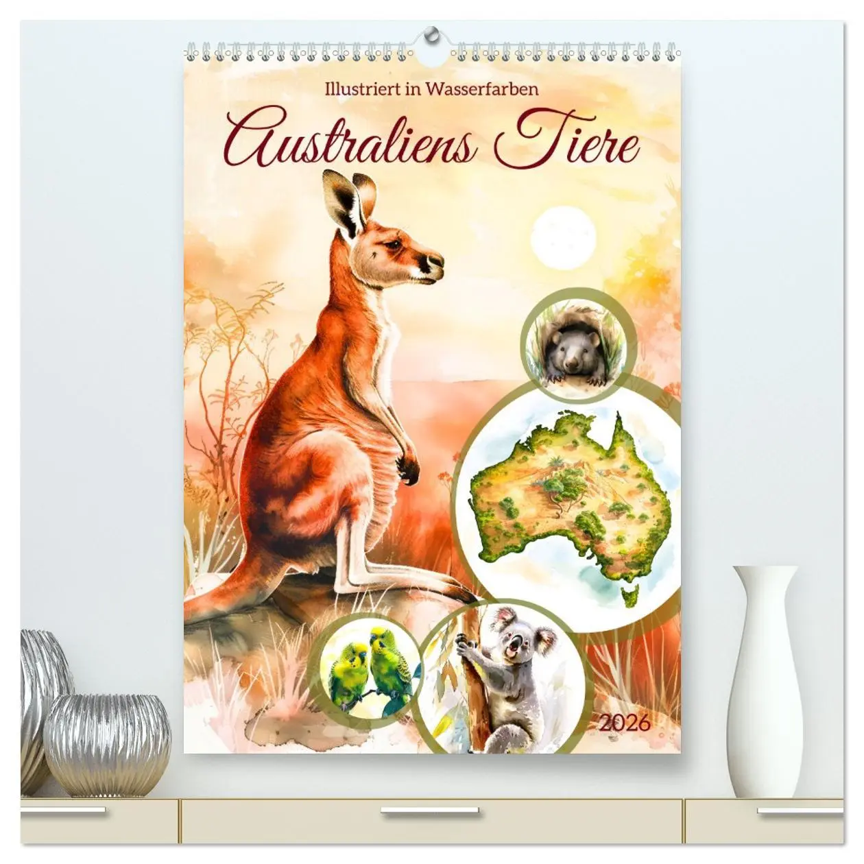 Cover: 9783516279733 | Australiens Tiere - Illustriert in Wasserfarben (hochwertiger...
