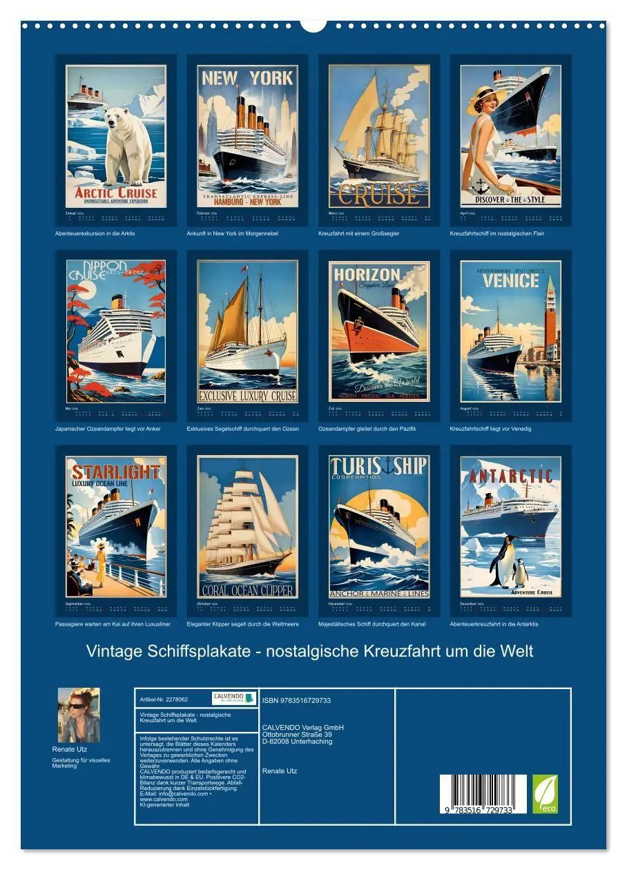 Bild: 9783516729733 | Vintage Schiffsplakate - nostalgische Kreuzfahrt um die Welt...