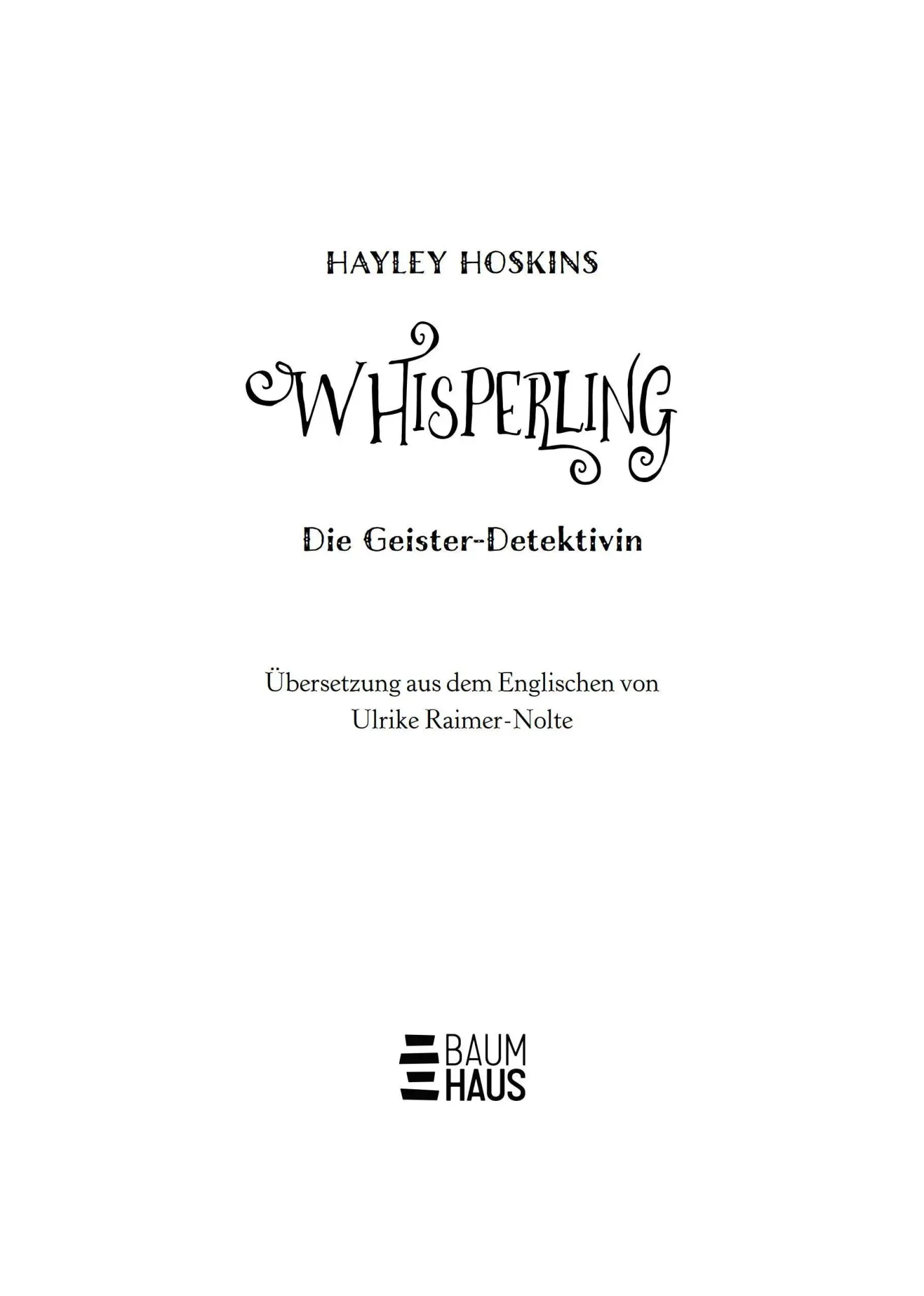 Bild: 9783833909733 | Whisperling - Die Geister-Detektivin | Hayley Hoskins | Buch | 352 S.