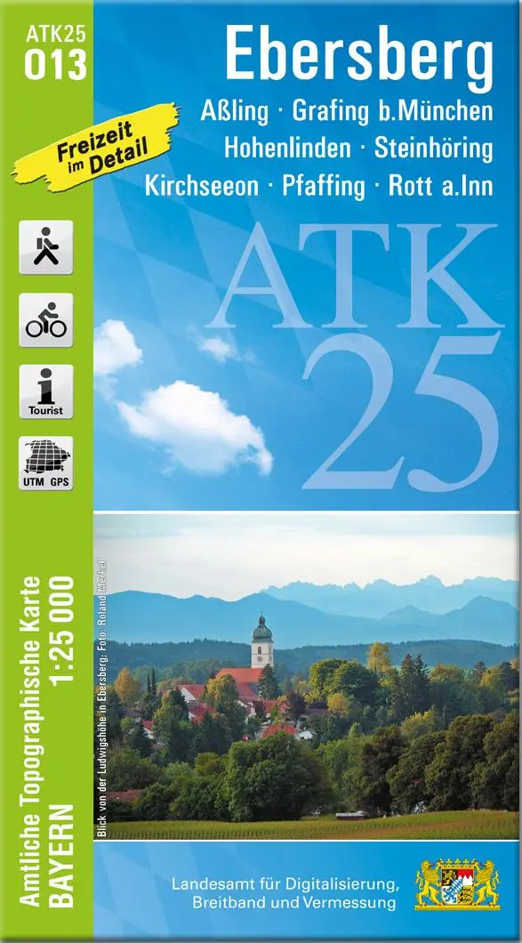 Cover: 9783899339833 | ATK25-O13 Ebersberg (Amtliche Topographische Karte 1:25000) | Deutsch