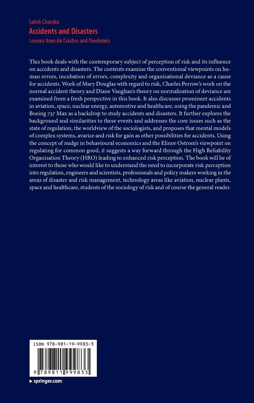Rückseite: 9789811999833 | Accidents and Disasters | Lessons from Air Crashes and Pandemics