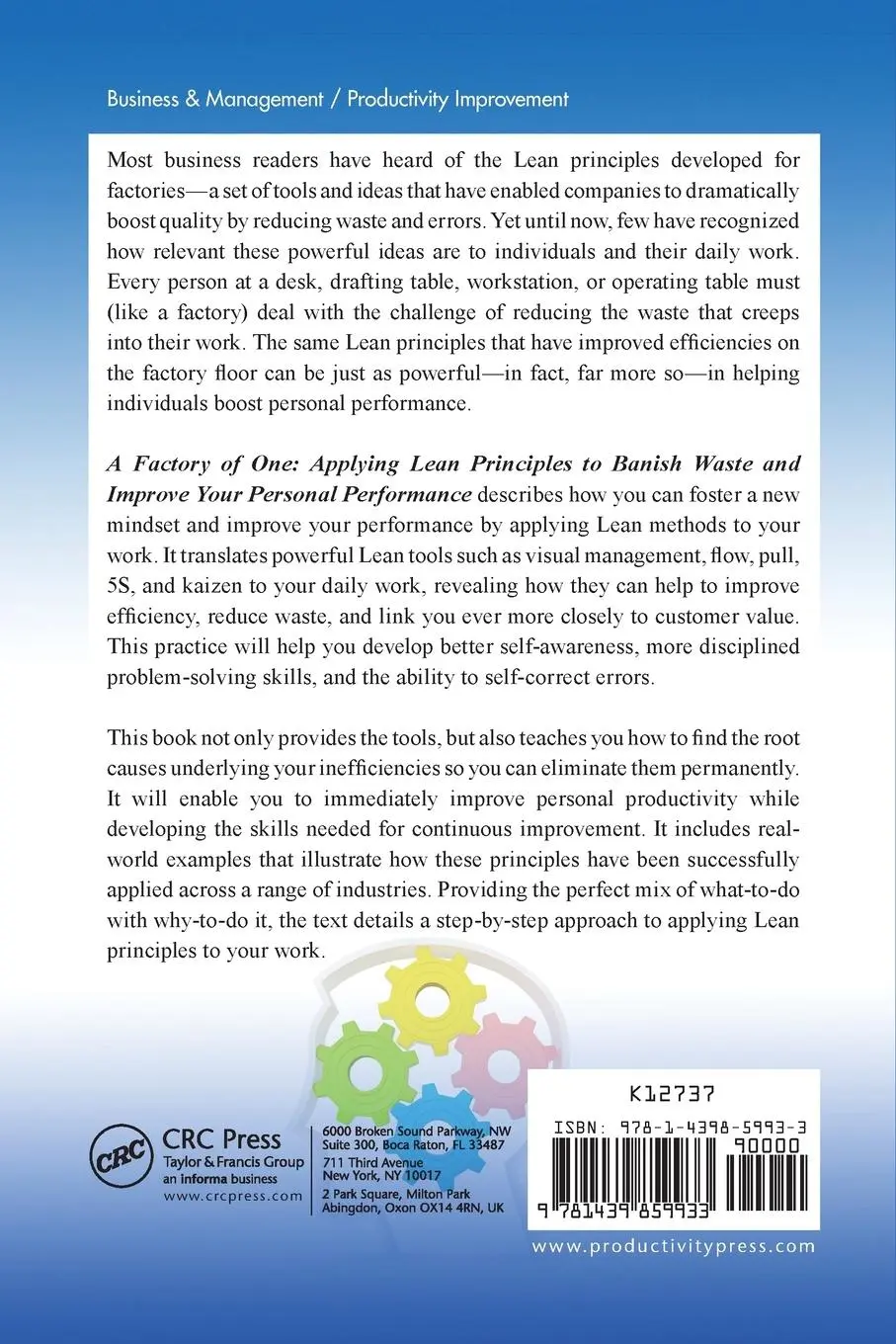 Rückseite: 9781439859933 | A Factory of One | Daniel Markovitz | Taschenbuch | Englisch | 2011