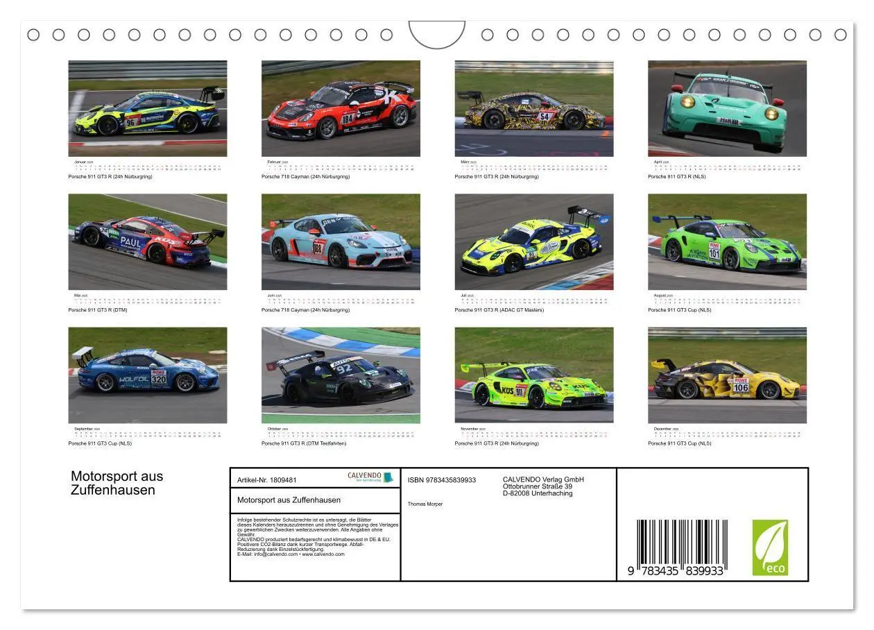 Bild: 9783435839933 | Motorsport aus Zuffenhausen (Wandkalender 2025 DIN A4 quer),...