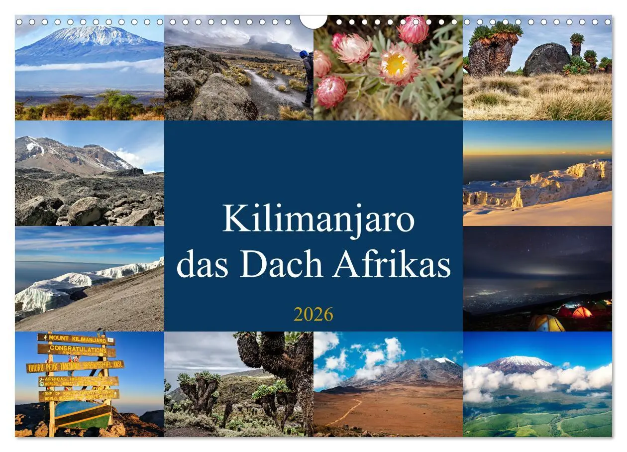 Cover: 9783457479933 | Kilimanjaro - das Dach Afrikas (Wandkalender 2026 DIN A3 quer),...