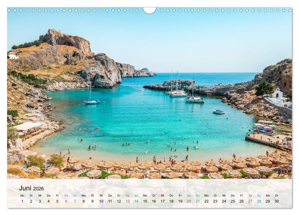 Bild: 9783457549933 | Rhodos - Die Highlights der Insel (Wandkalender 2026 DIN A3 quer),...