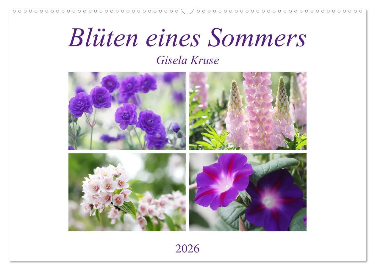 Cover: 9783457859933 | Blüten eines Sommers (Wandkalender 2026 DIN A2 quer), CALVENDO...