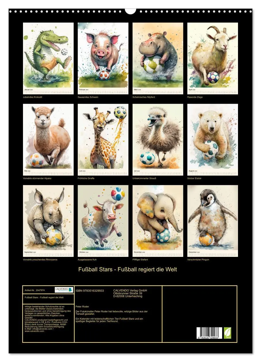 Bild: 9783516329933 | Fußball Stars - Fußball regiert die Welt (Wandkalender 2026 DIN A2...
