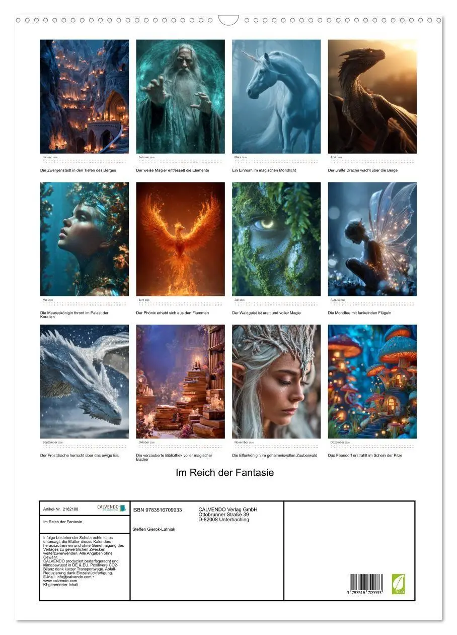 Bild: 9783516709933 | Im Reich der Fantasie (Wandkalender 2026 DIN A2 hoch), CALVENDO...