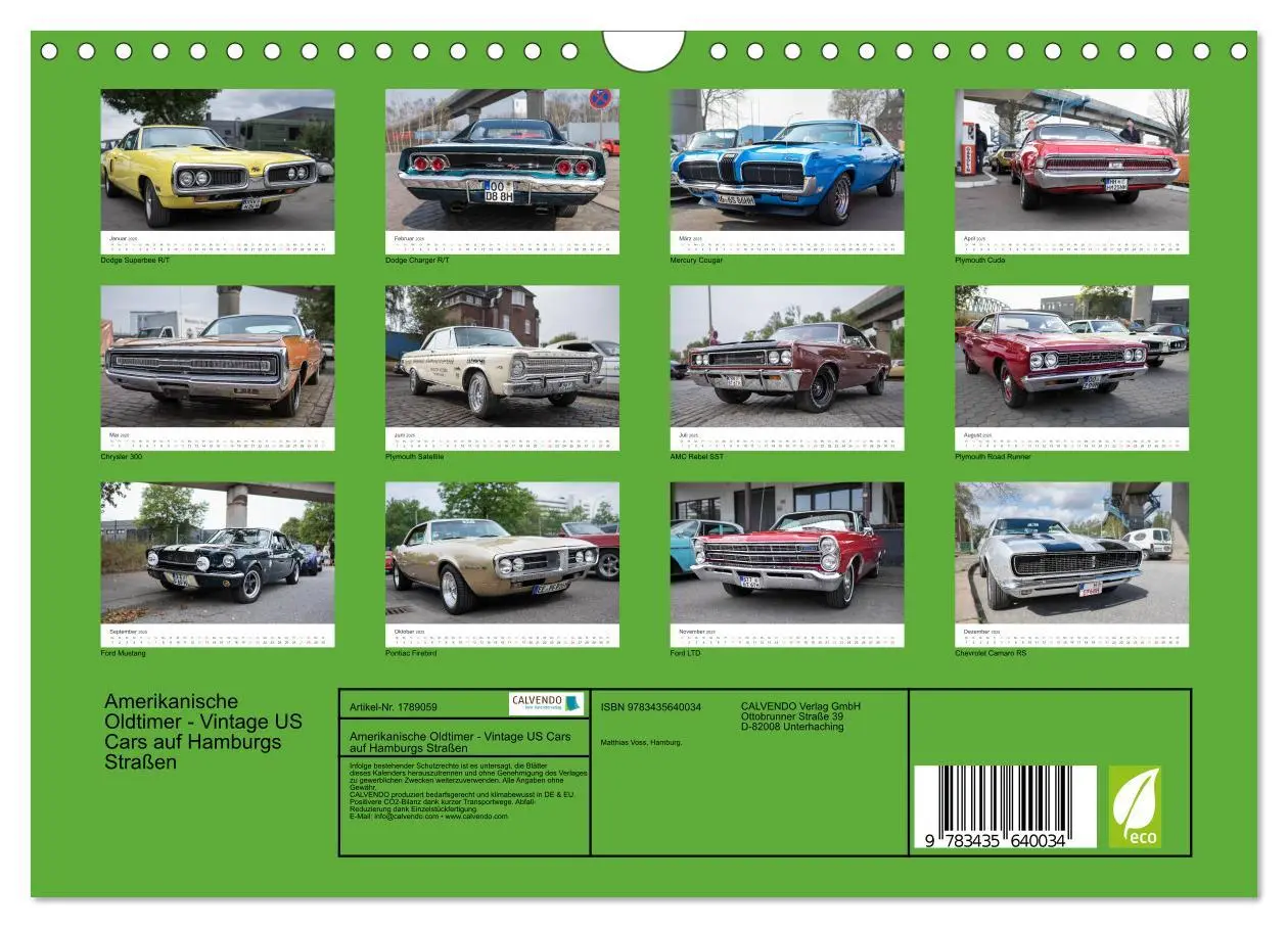 Bild: 9783435640034 | Amerikanische Oldtimer - Vintage US Cars auf Hamburgs Straßen...