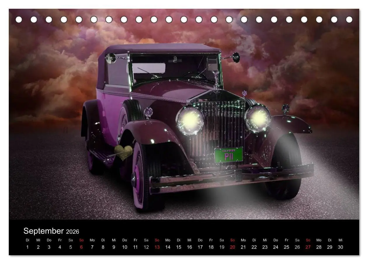 Bild: 9783516060034 | Oldtimer-Kunst (Tischkalender 2026 DIN A5 quer), CALVENDO...