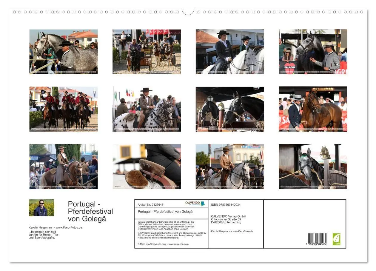 Bild: 9783569840034 | Portugal - Pferdefestival von Golegã (Wandkalender 2027 DIN A2...