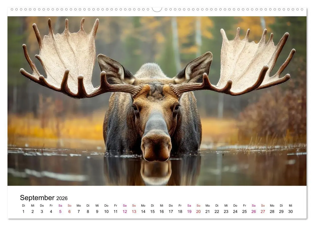 Bild: 9783457340134 | Elche - die Stimme der Wildnis (hochwertiger Premium Wandkalender...