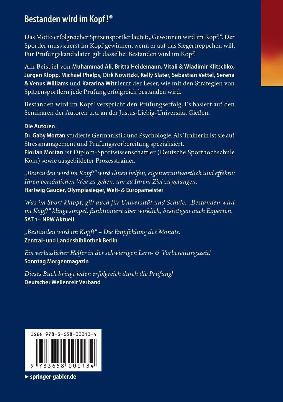 Rückseite: 9783658000134 | Bestanden wird im Kopf! | Florian Mortan (u. a.) | Taschenbuch | xvii