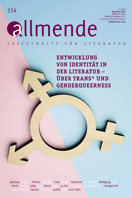 Cover: 9783689480134 | Allmende 114 - Zeitschrift für Literatur | Matthias Walz (u. a.)