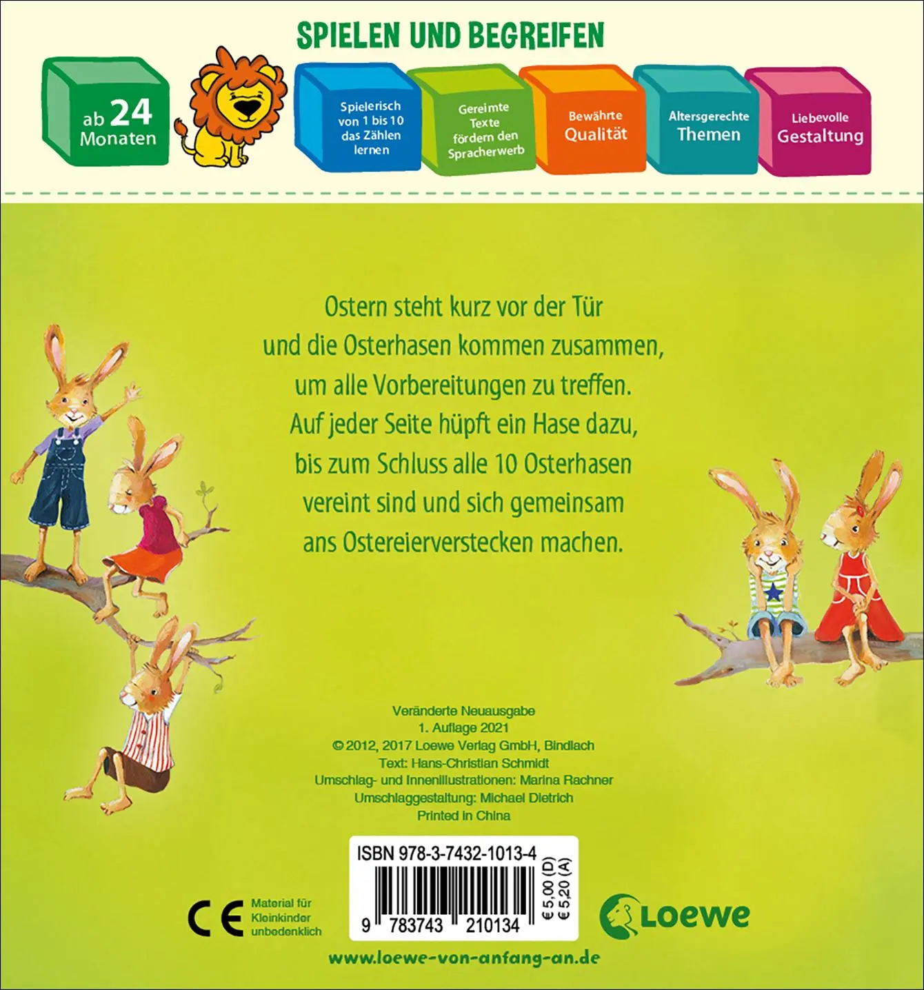 Rückseite: 9783743210134 | 10 kleine Osterhasen | Hans-Christian Schmidt | Buch | 24 S. | Deutsch