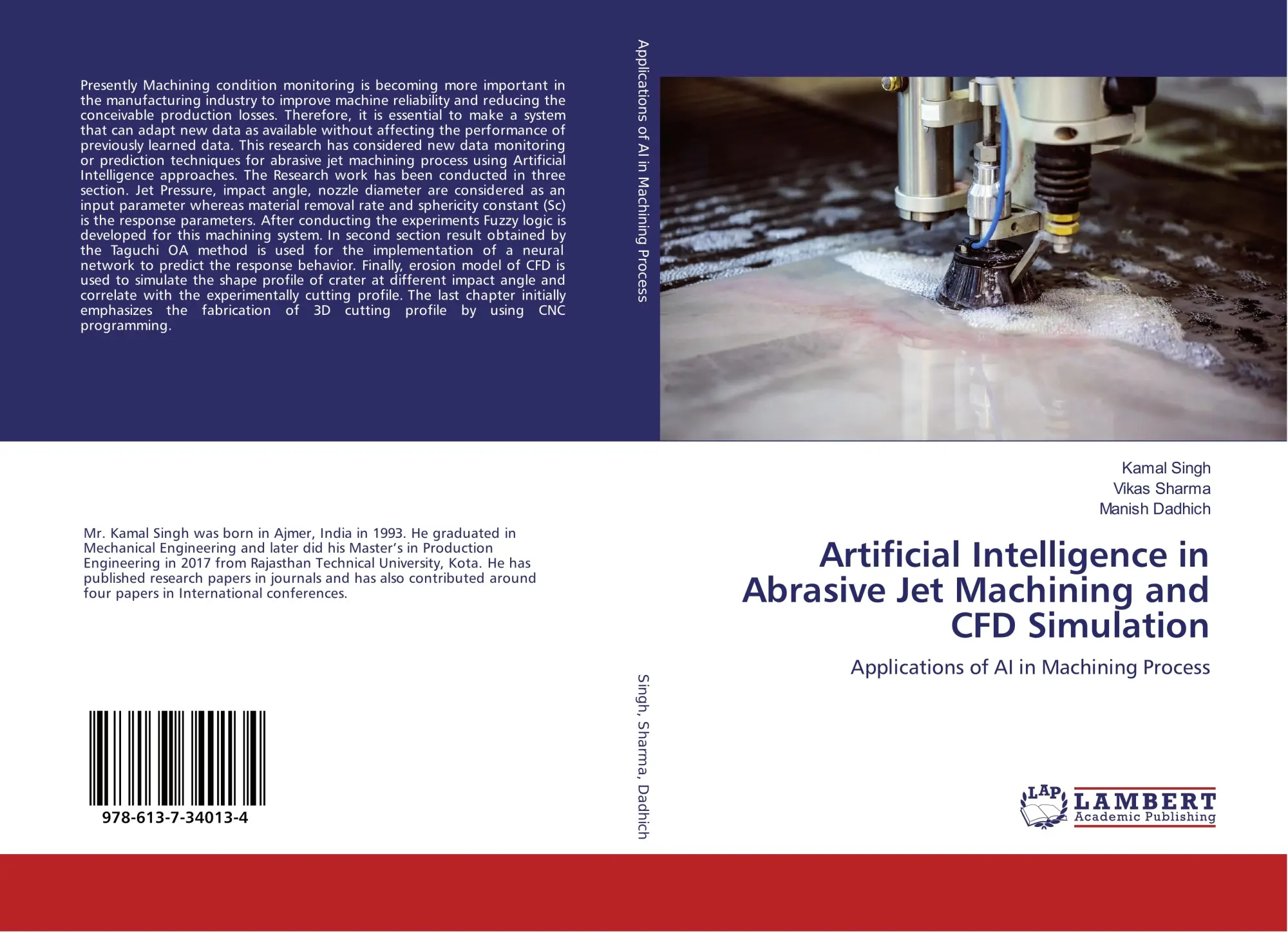 Cover: 9786137340134 | Artificial Intelligence in Abrasive Jet Machining and CFD Simulation