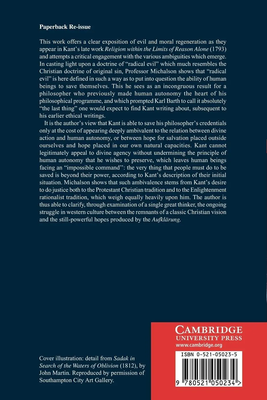Rückseite: 9780521050234 | Fallen Freedom | Kant on Radical Evil and Moral Regeneration | Buch
