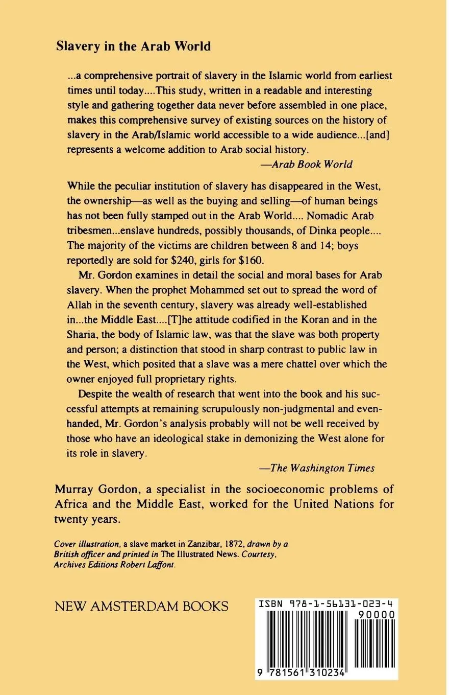 Rückseite: 9781561310234 | Slavery in the Arab World | Murray Gordon | Taschenbuch | Englisch