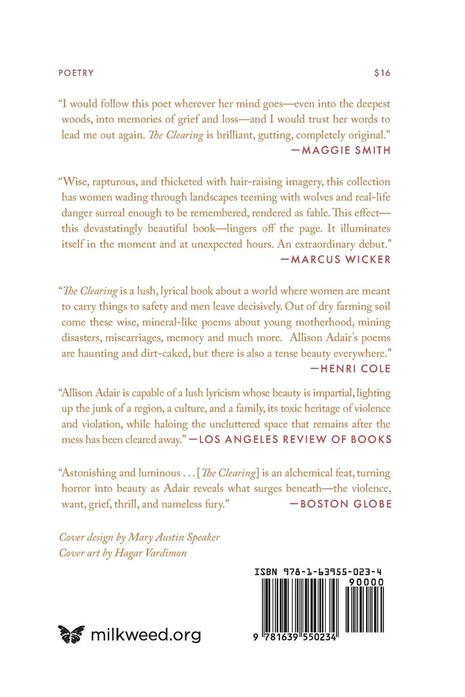 Rückseite: 9781639550234 | The Clearing | Poems | Allison Adair | Taschenbuch | Englisch | 2022