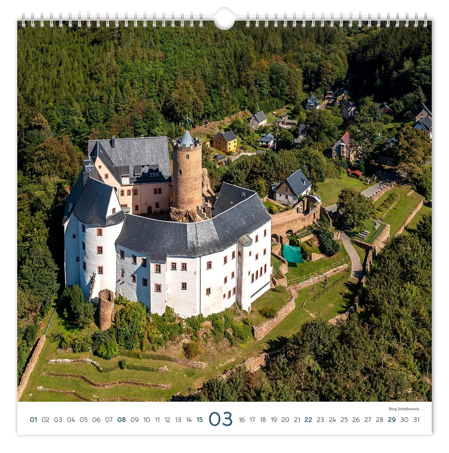 Bild: 9783910680234 | Kalender Burgen und Schlösser Sachsen 2026 | Peter Schubert | Kalender