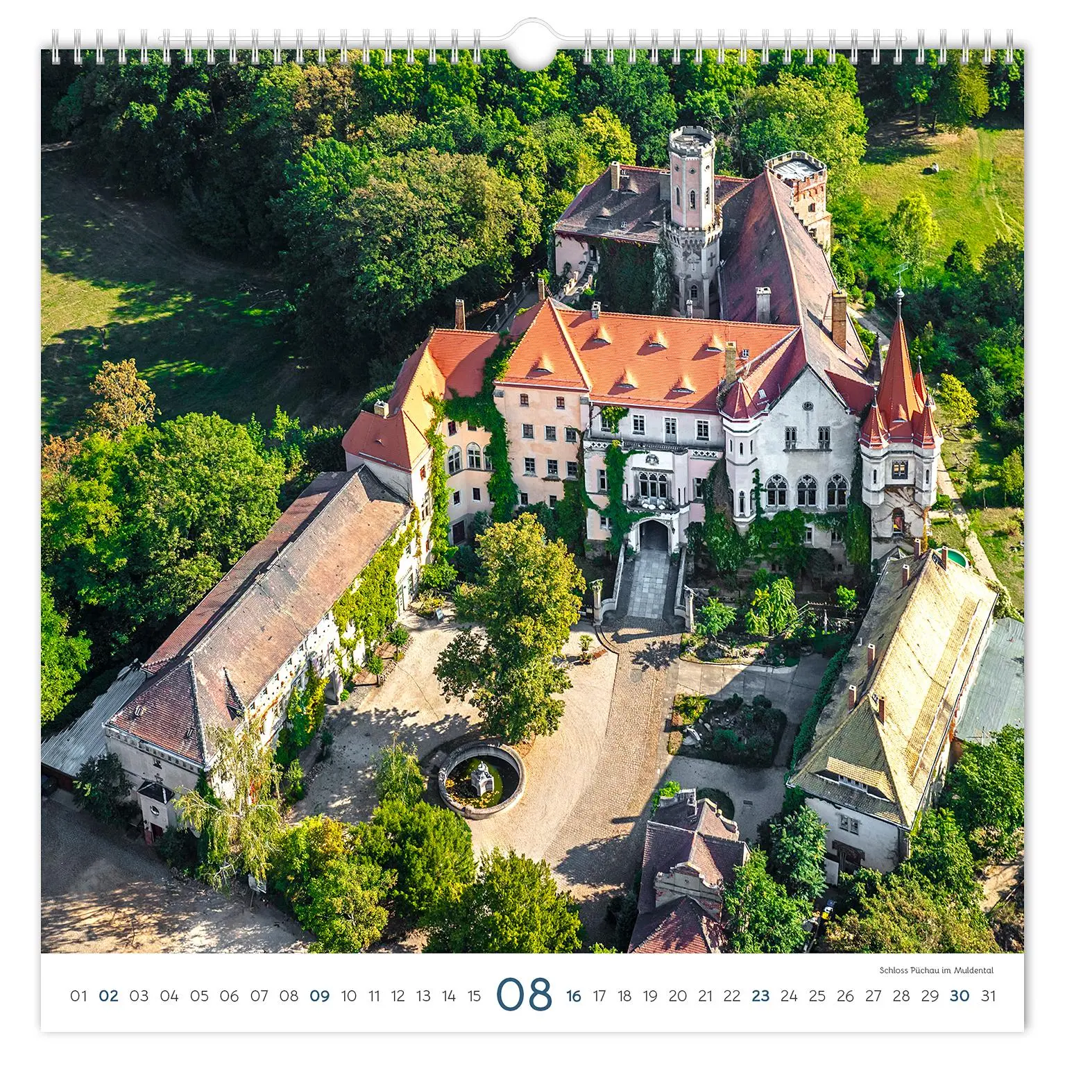 Bild: 9783910680234 | Kalender Burgen und Schlösser Sachsen 2026 | Peter Schubert | Kalender