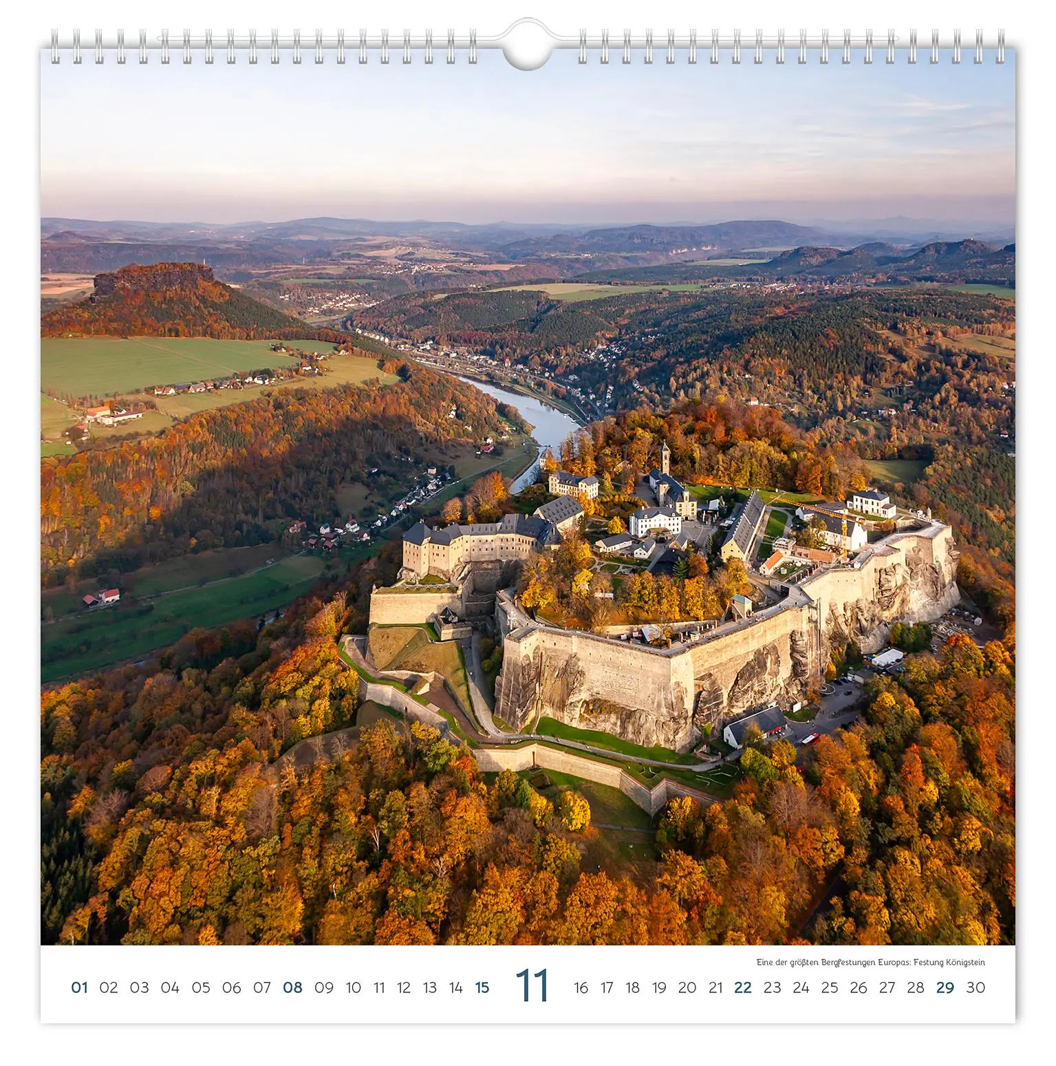 Bild: 9783910680234 | Kalender Burgen und Schlösser Sachsen 2026 | Peter Schubert | Kalender