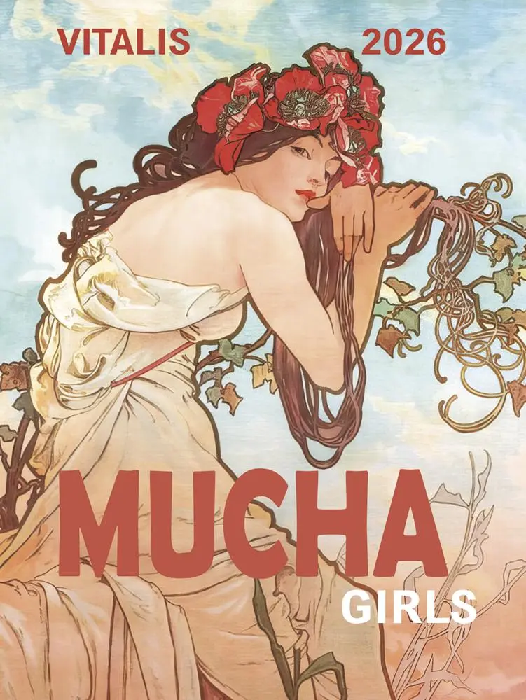 Cover: 8594226440334 | Mucha Girls 2026 | Minikalender | Alfons Mucha | Kalender | Englisch