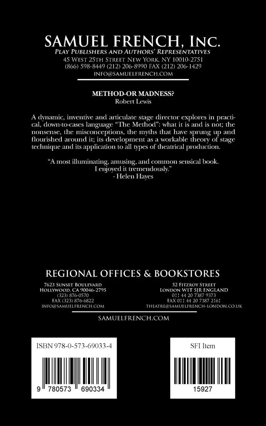 Rückseite: 9780573690334 | Method--Or Madness? | Robert Lewis | Taschenbuch | Englisch | 2017