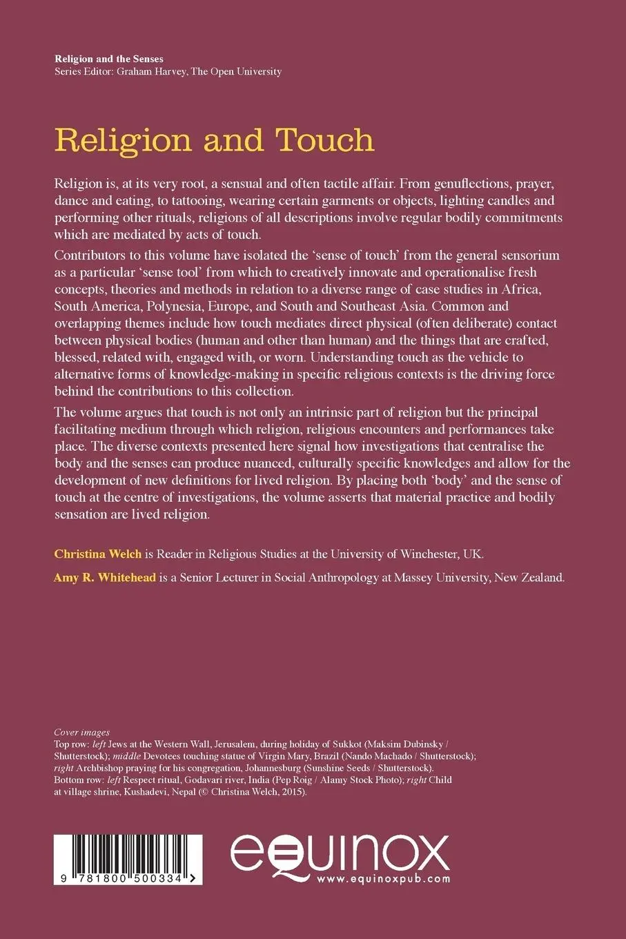 Rückseite: 9781800500334 | Religion and Touch | Christina Welch (u. a.) | Taschenbuch | Englisch