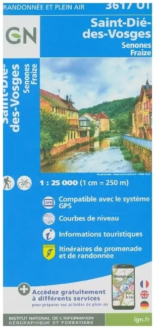 Cover: 9782758550334 | 3617OT St-Dié-des-Vosges.Senones.Fraize | (Land-)Karte | Französisch