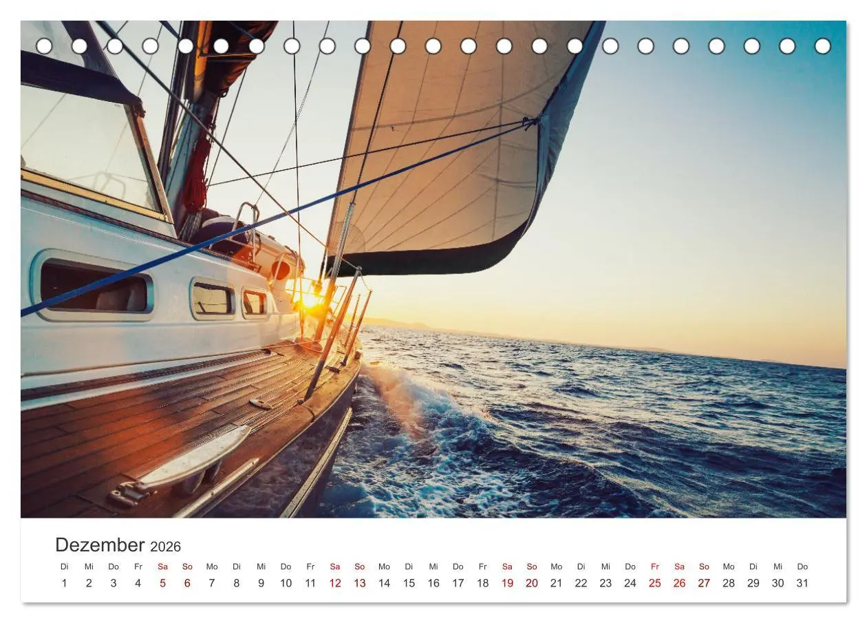 Bild: 9783457560334 | Segeln - Die Freiheit genießen. (Tischkalender 2026 DIN A5 quer),...