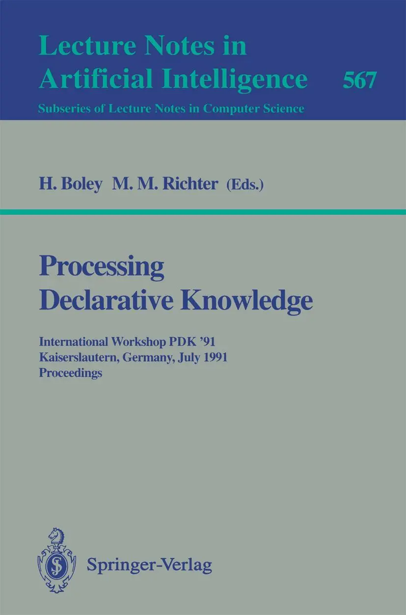 Cover: 9783540550334 | Processing Declarative Knowledge | Harold Boley (u. a.) | Taschenbuch