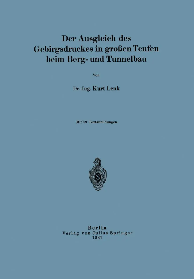 Cover: 9783642900334 | Der Ausgleich des Gebirgsdruckes in großen Teufen beim Berg- und...