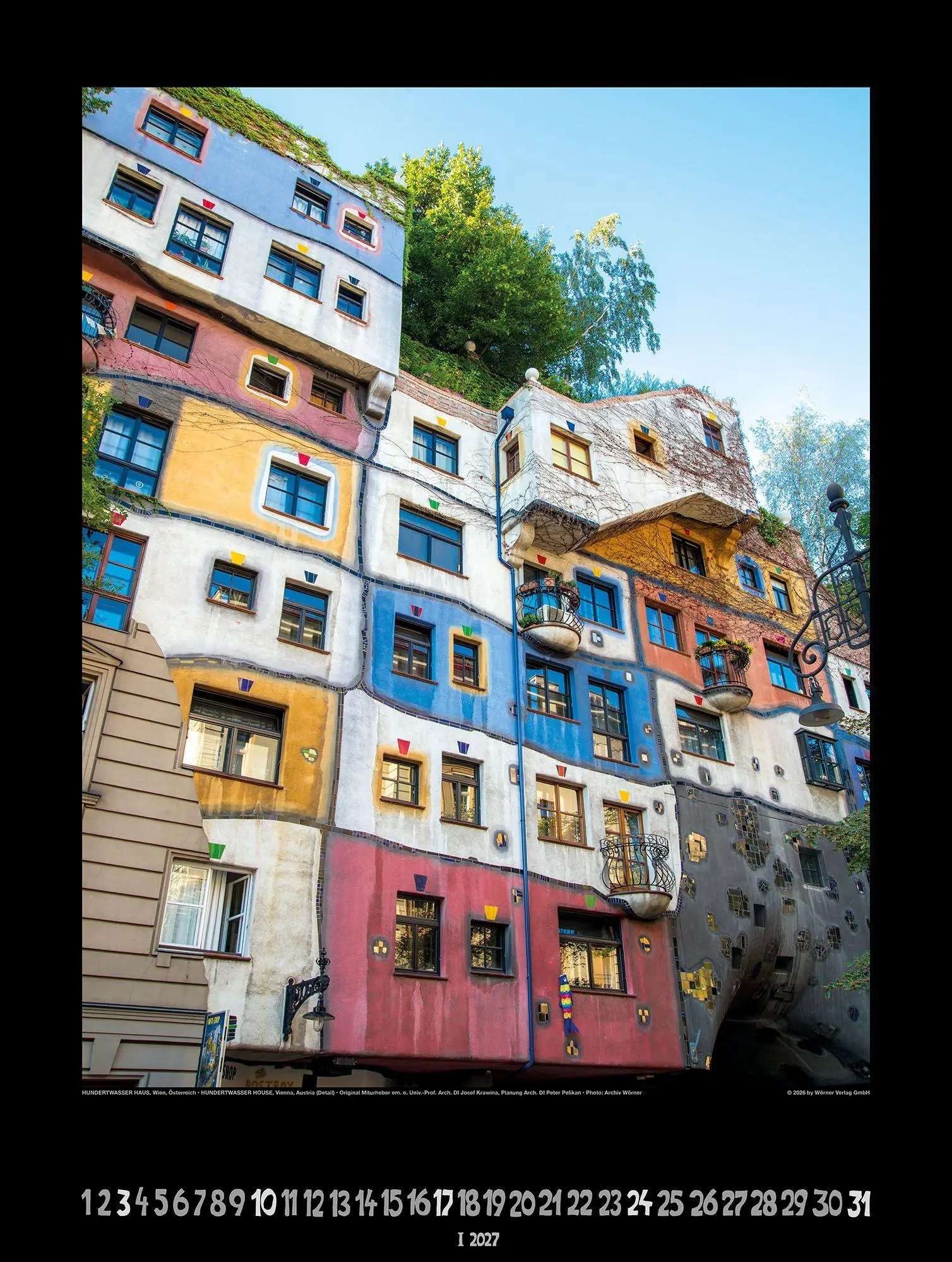 Bild: 9783910430334 | Großer Hundertwasser Architektur Kalender 2027 | Wörner Verlag GmbH