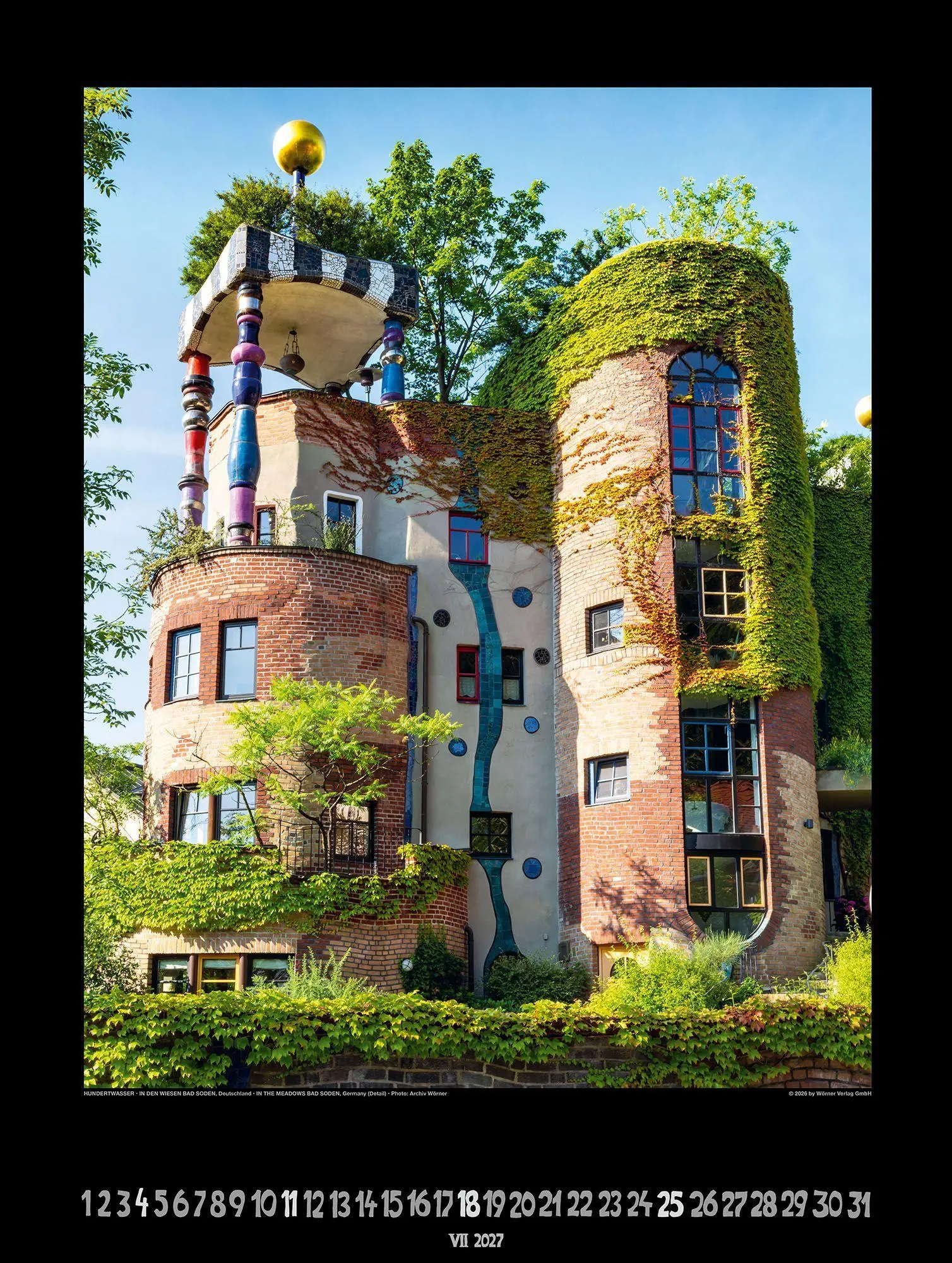 Bild: 9783910430334 | Großer Hundertwasser Architektur Kalender 2027 | Wörner Verlag GmbH