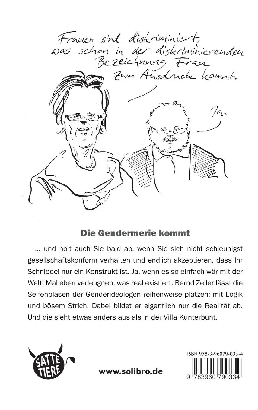 Rückseite: 9783960790334 | Die Gendermerie kommt | Bernd Zeller | Buch | 68 S. | Deutsch | 2017