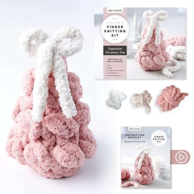 Cover: 9780764370434 | Super Simple Finger Knitting Kit Sugarplum Christmas Tree | Benedict