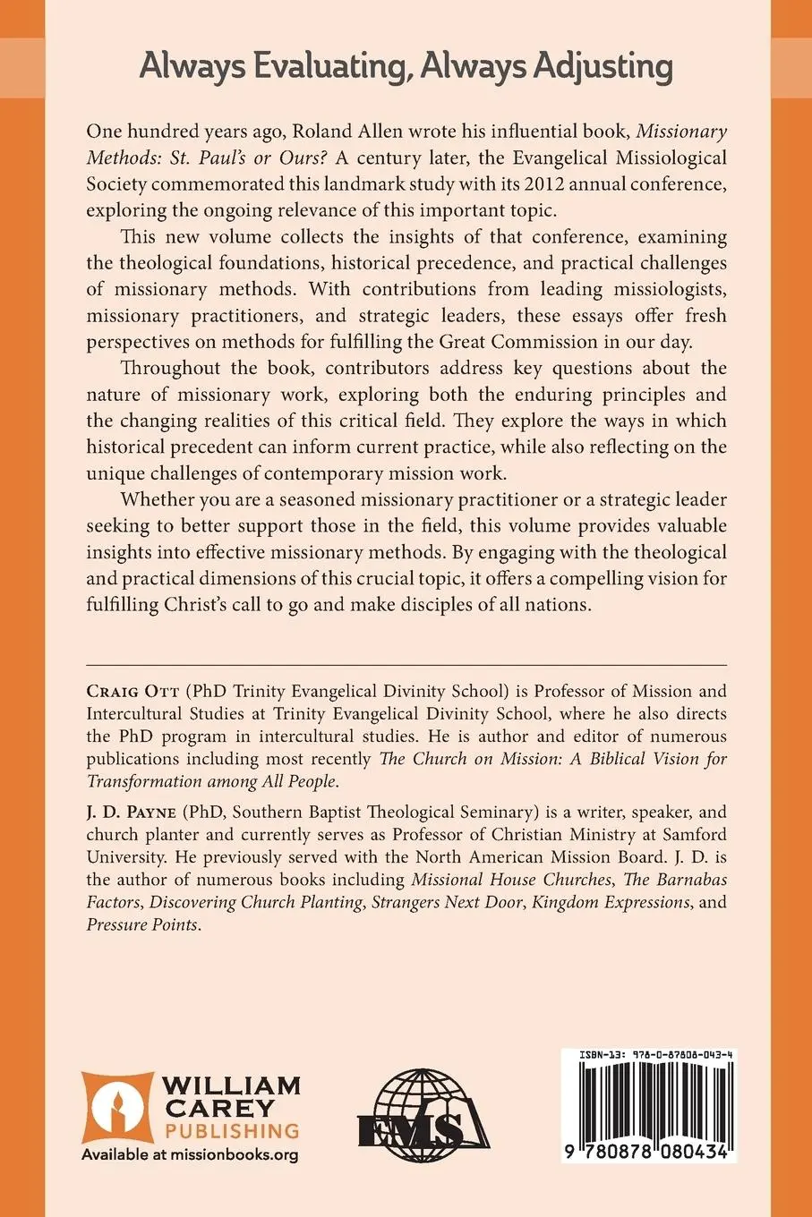 Rückseite: 9780878080434 | Missionary Methods | Research, Reflections, and Realities | Buch