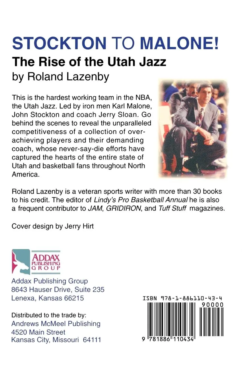Rückseite: 9781886110434 | Stockton to Malone | The Rise of the Utah Jazz | Roland Lazenby | Buch