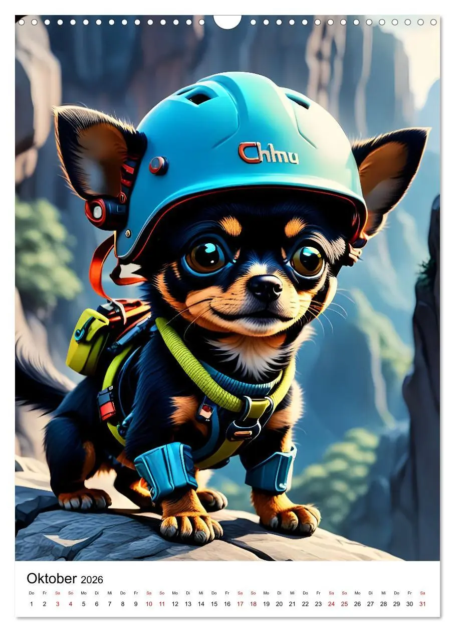 Bild: 9783516260434 | Chihuahua Outdoor Abenteuer (Wandkalender 2026 DIN A3 hoch),...
