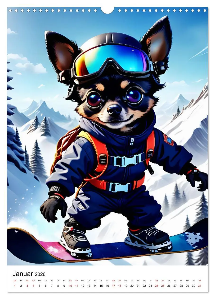 Bild: 9783516260434 | Chihuahua Outdoor Abenteuer (Wandkalender 2026 DIN A3 hoch),...