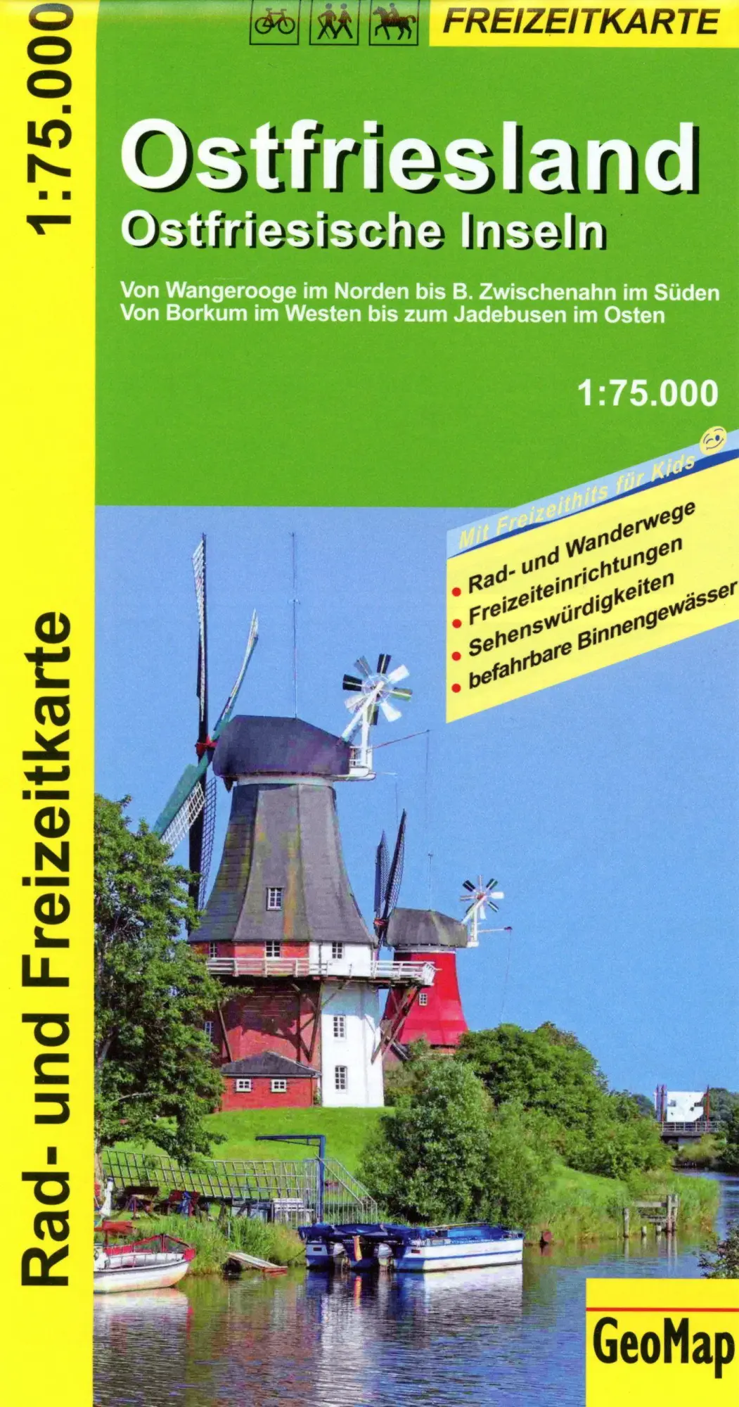 Cover: 9783959650434 | Ostfriesland Ostfriesische Inseln 1:75.000 Rad- und Freizeitkarte