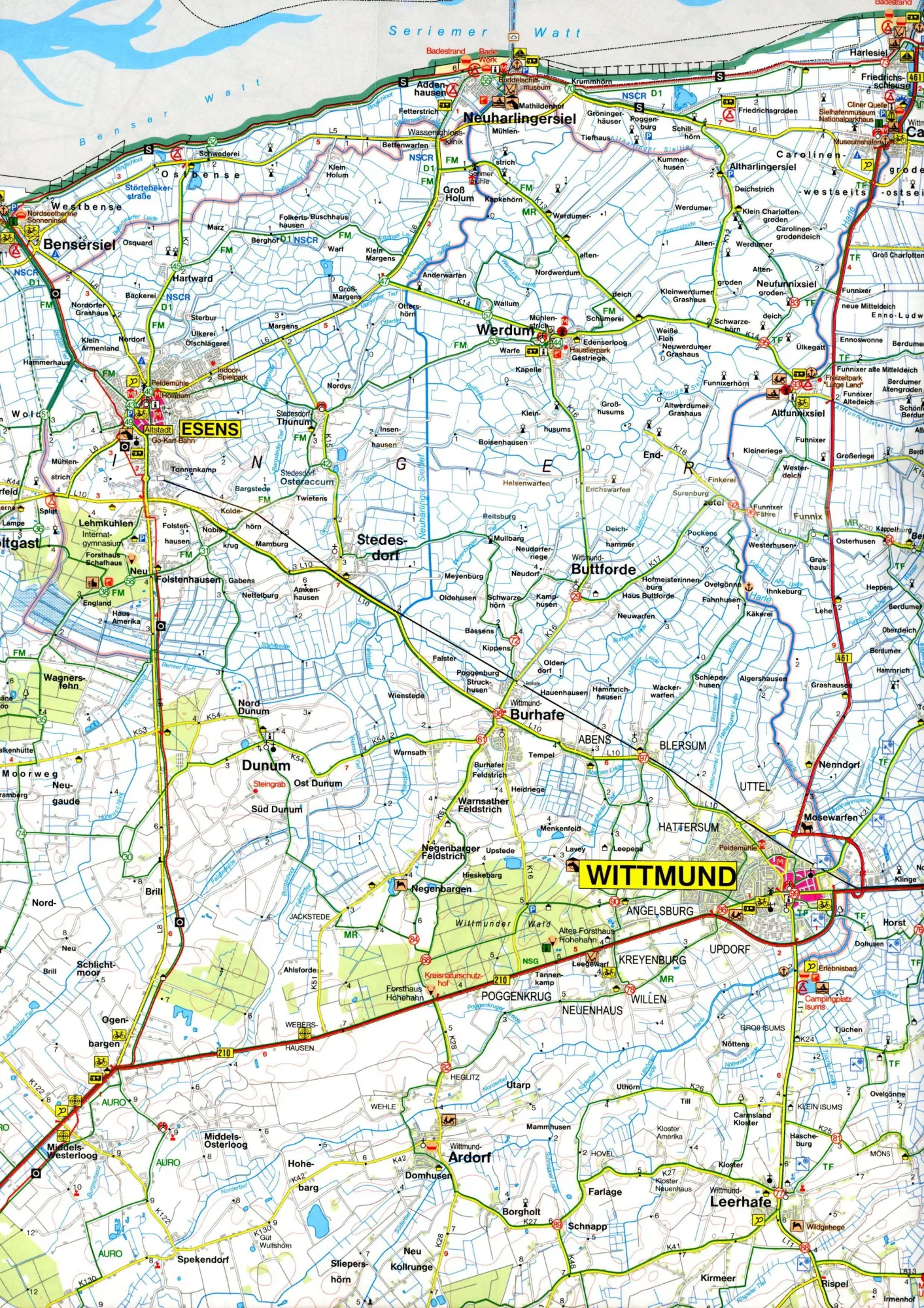 Bild: 9783959650434 | Ostfriesland Ostfriesische Inseln 1:75.000 Rad- und Freizeitkarte