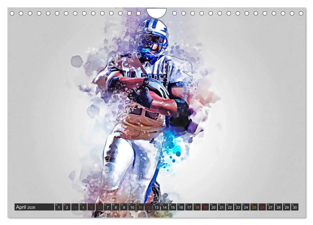 Bild: 9783457920534 | American Football extrem (Wandkalender 2026 DIN A4 quer), CALVENDO...